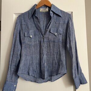 Vintage blue blouse Women's XS